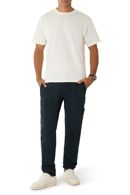 Supima® Cotton Twill Stretch Cargo Trousers