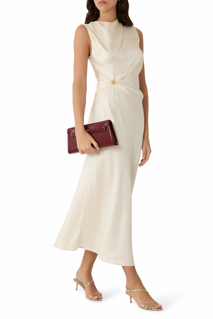 ROAN Draped Metal Ornament Dress