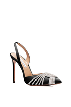 Gatsby Slingback 105 Satin Crystal Pumps