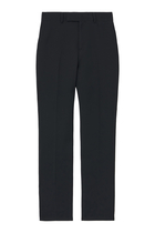 Raw Edge Canvas Cigarette Trousers