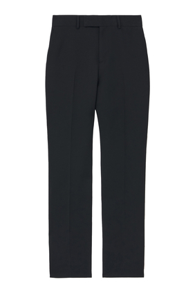 Raw Edge Canvas Cigarette Trousers