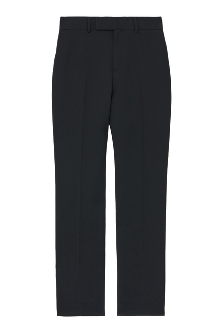 Raw Edge Canvas Cigarette Trousers