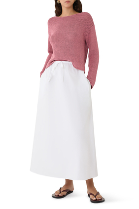 Italian Coated Cotton-Blend Sweater 