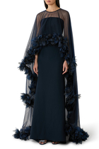Cape Sleeve Gown