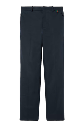 Double Cotton Twill Pants with Web