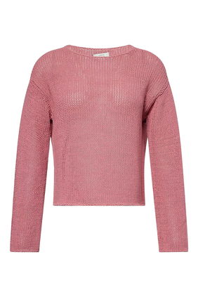 Italian Coated Cotton-Blend Sweater 