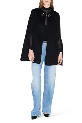Wool and Silk Horsebit Cape