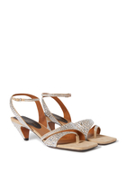 Stella Spur Crystal Hotfix Kitten Heels