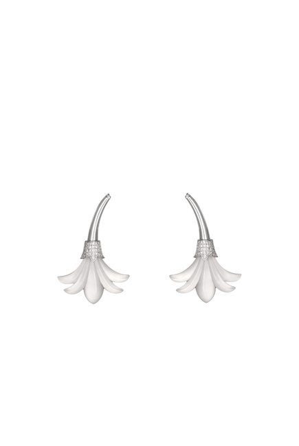 Psychedeliah Earrings, 18k White Gold & Diamonds