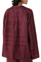 Monogram Silk PJ Top