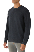 Geo-Jacquard Wool-Blend Crewneck Sweater