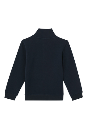 Textured Half-Zip Sweatshirt 