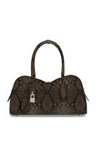 Ryder Snakeskin-Embossed Shoulder Bag