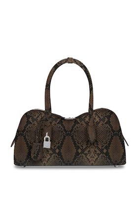 Ryder Snakeskin-Embossed Shoulder Bag