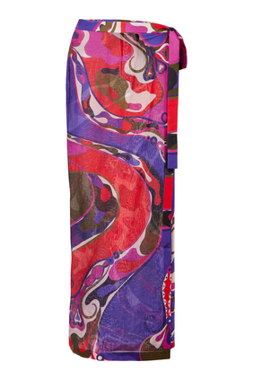 Orchidee Print Pareo Skirt 