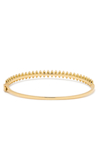 Barq Marquise Small Bangle, 18K Yellow Gold & Diamonds