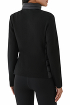 Padded Cotton Zip-Up Cardigan
