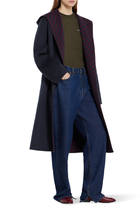 Reversible Wool Silk Hooded Coat