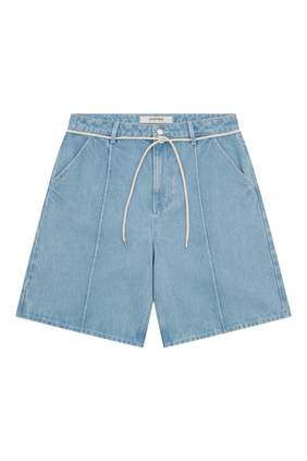 Wide Denim Shorts