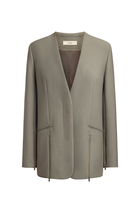 Zip-Detail Blazer