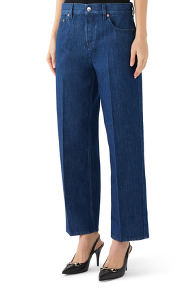 Logo Label Denim Pants