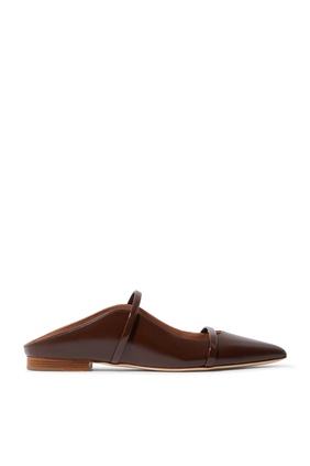 Maureen 10 Leather Flat Mules