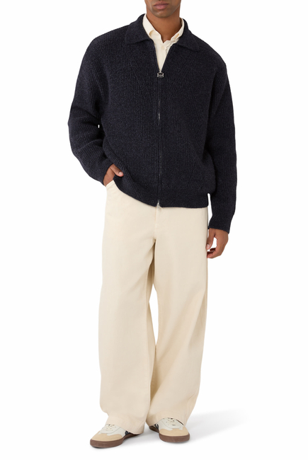 Zip-Through Knit Jacket