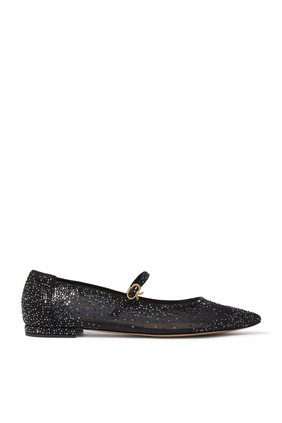 Rania Suede Organza Ballerinas