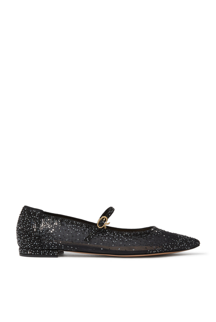 Rania Suede Organza Ballerinas