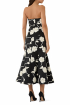 3D Flower Midi Dress