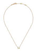 Kids 'Faa' Letter Pendant Necklace, 18kt Gold, Enamel