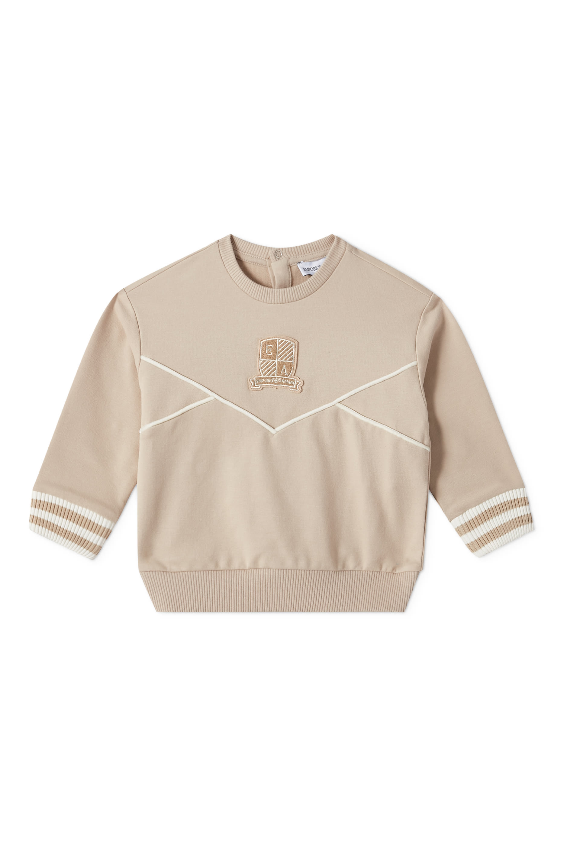 Jersey Sweatshirt with Logo Crest Patch