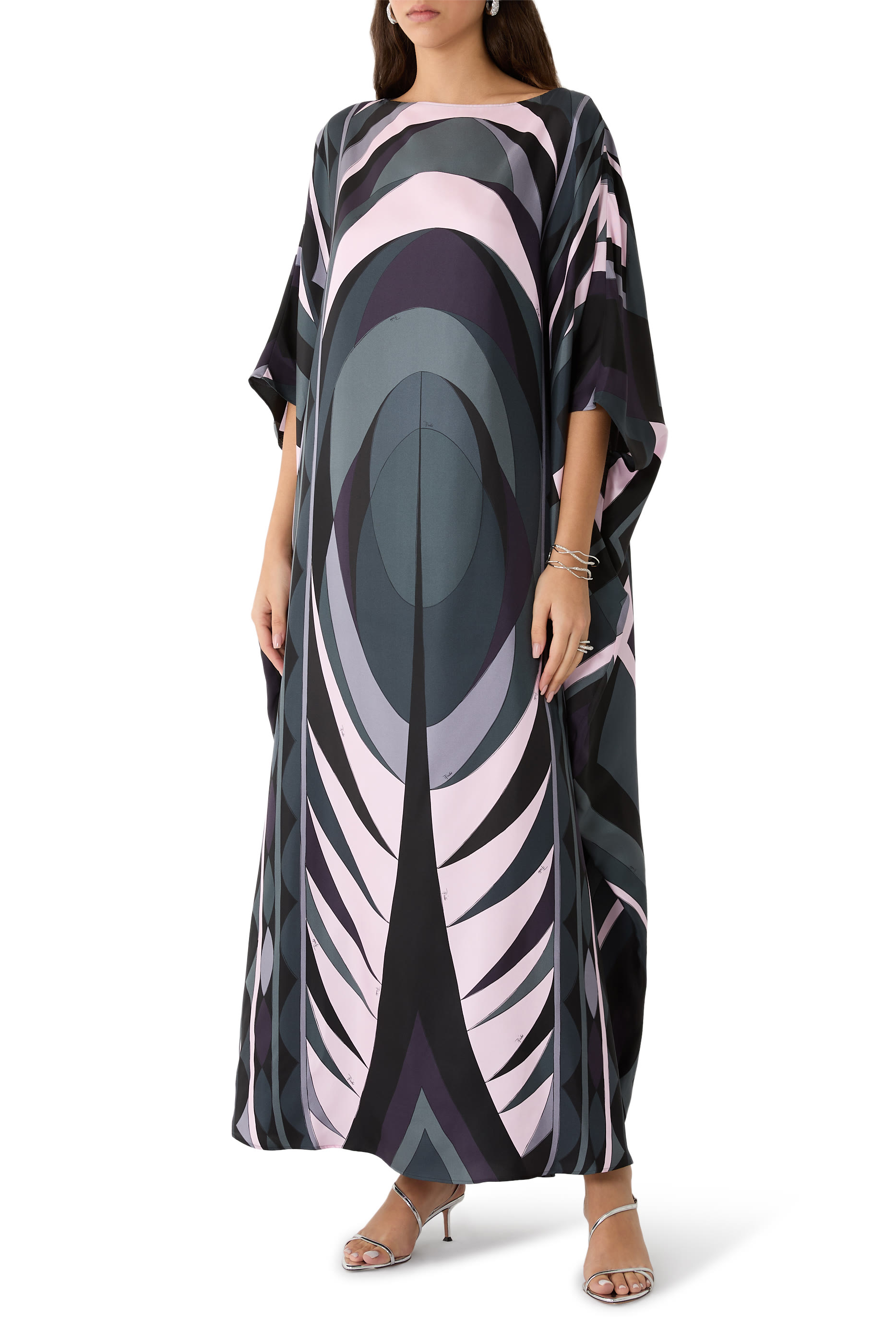 Printed Silk Kaftan 
