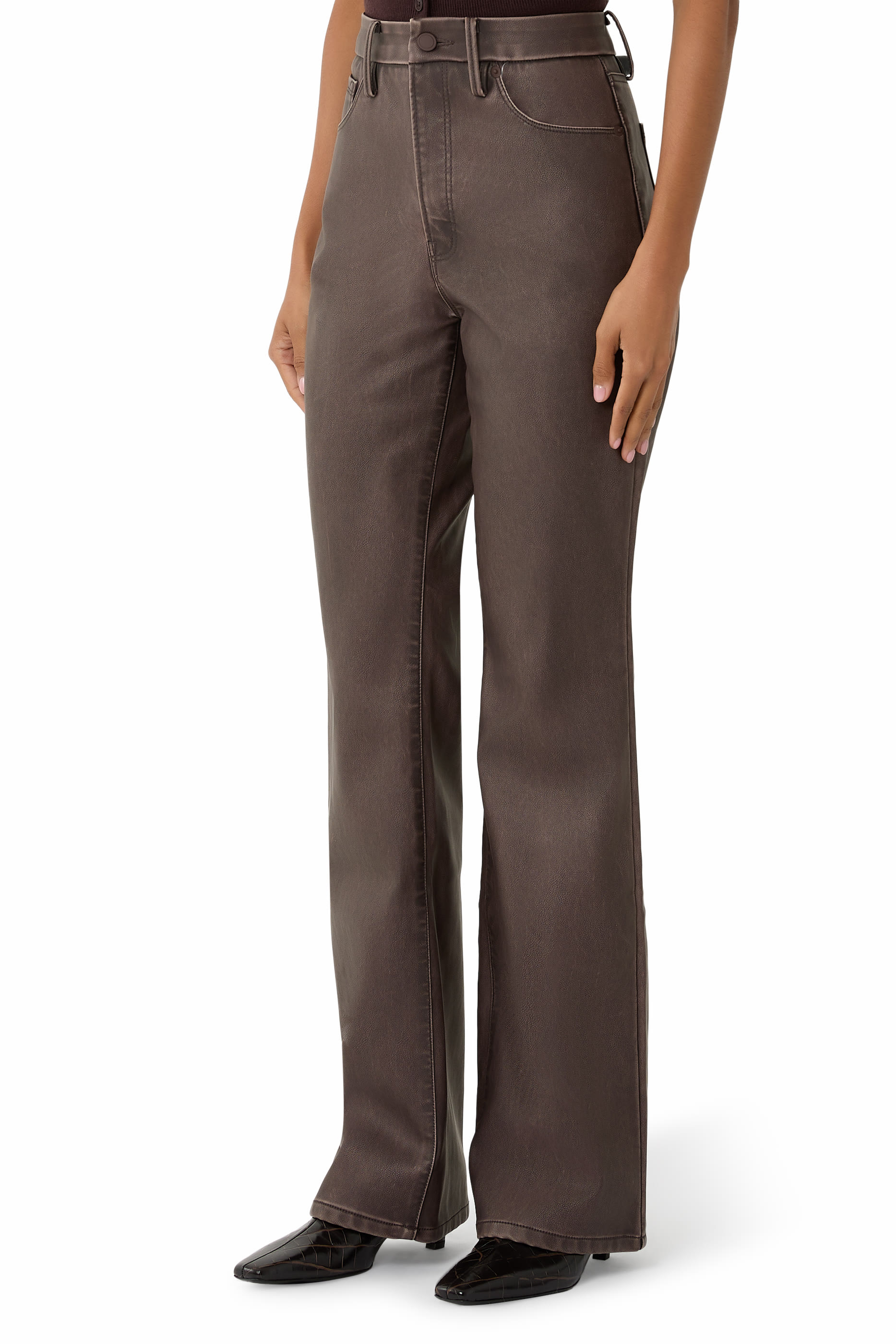 Good Classic Bootcut Faux Leather Pants