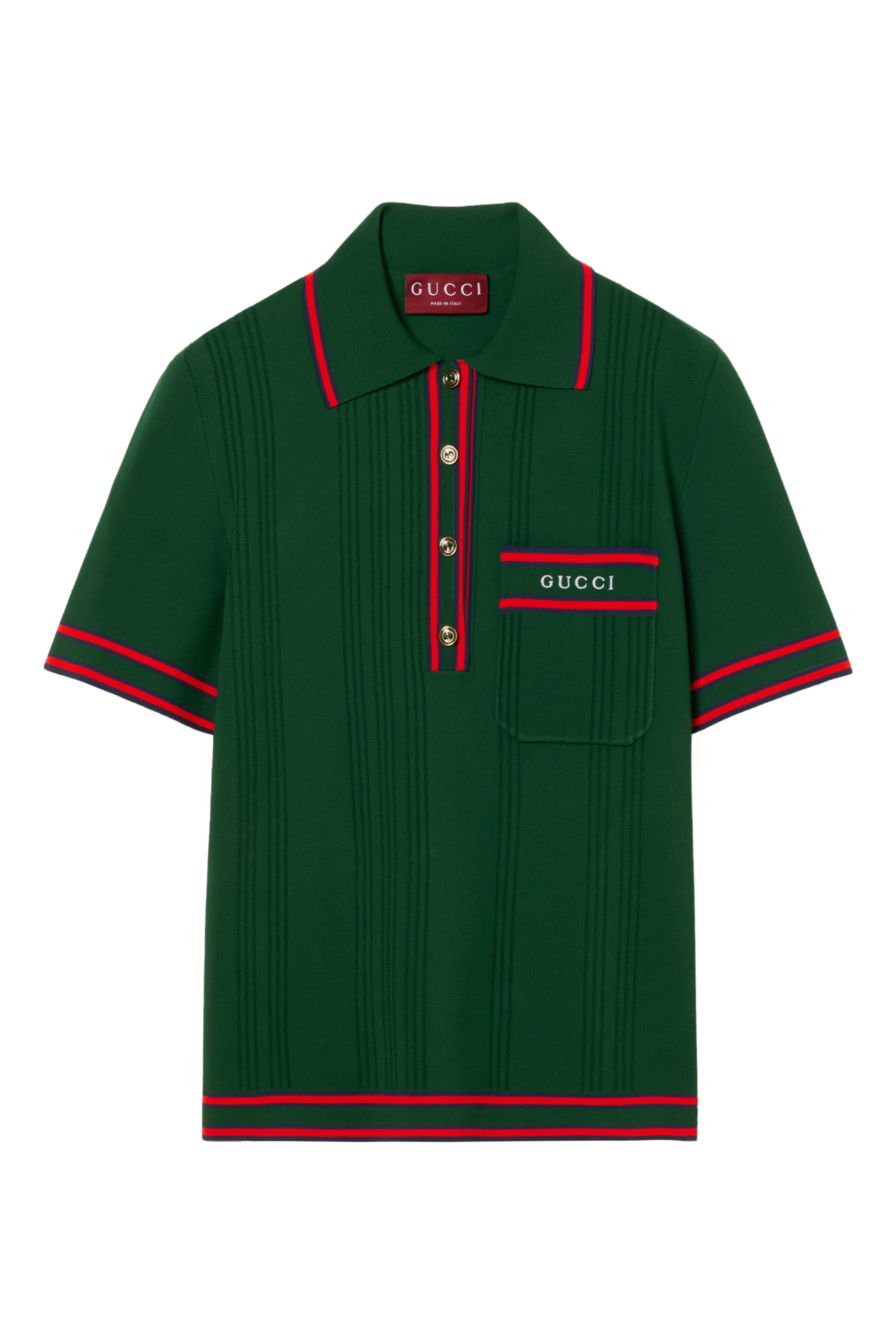 Polo Shirt with Striped Trim
