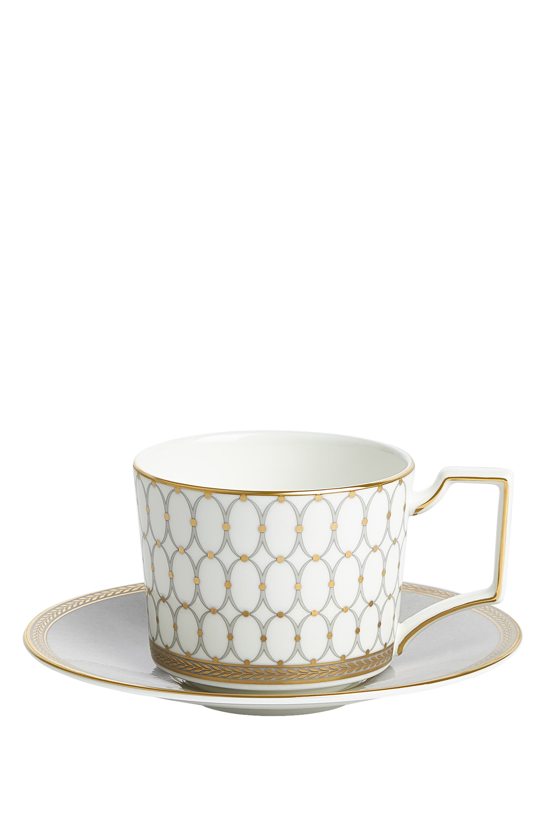 Renaissance Grey Teacup & Saucer
