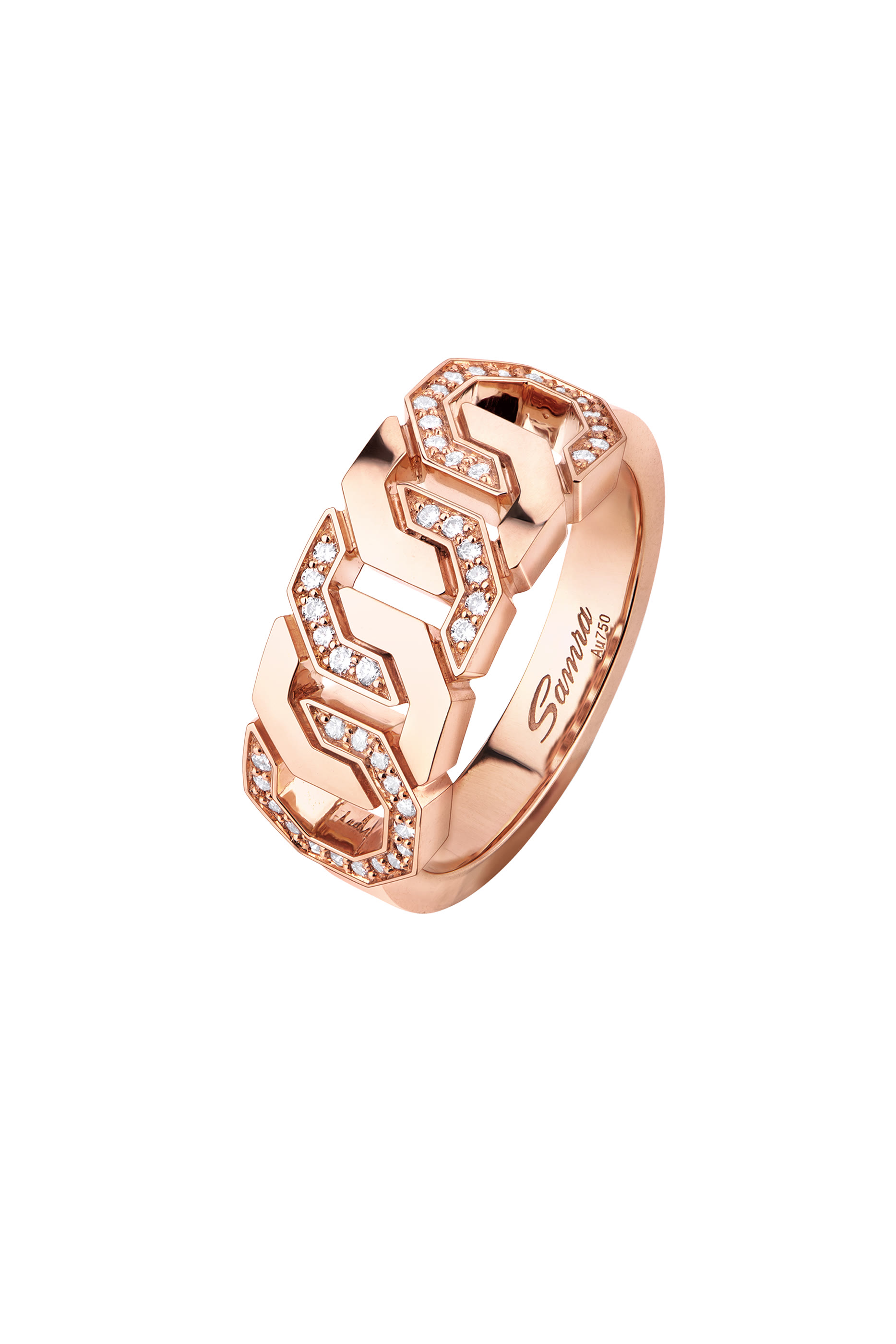 Thaman Ring, 18K Rose Gold & Brilliant Diamonds