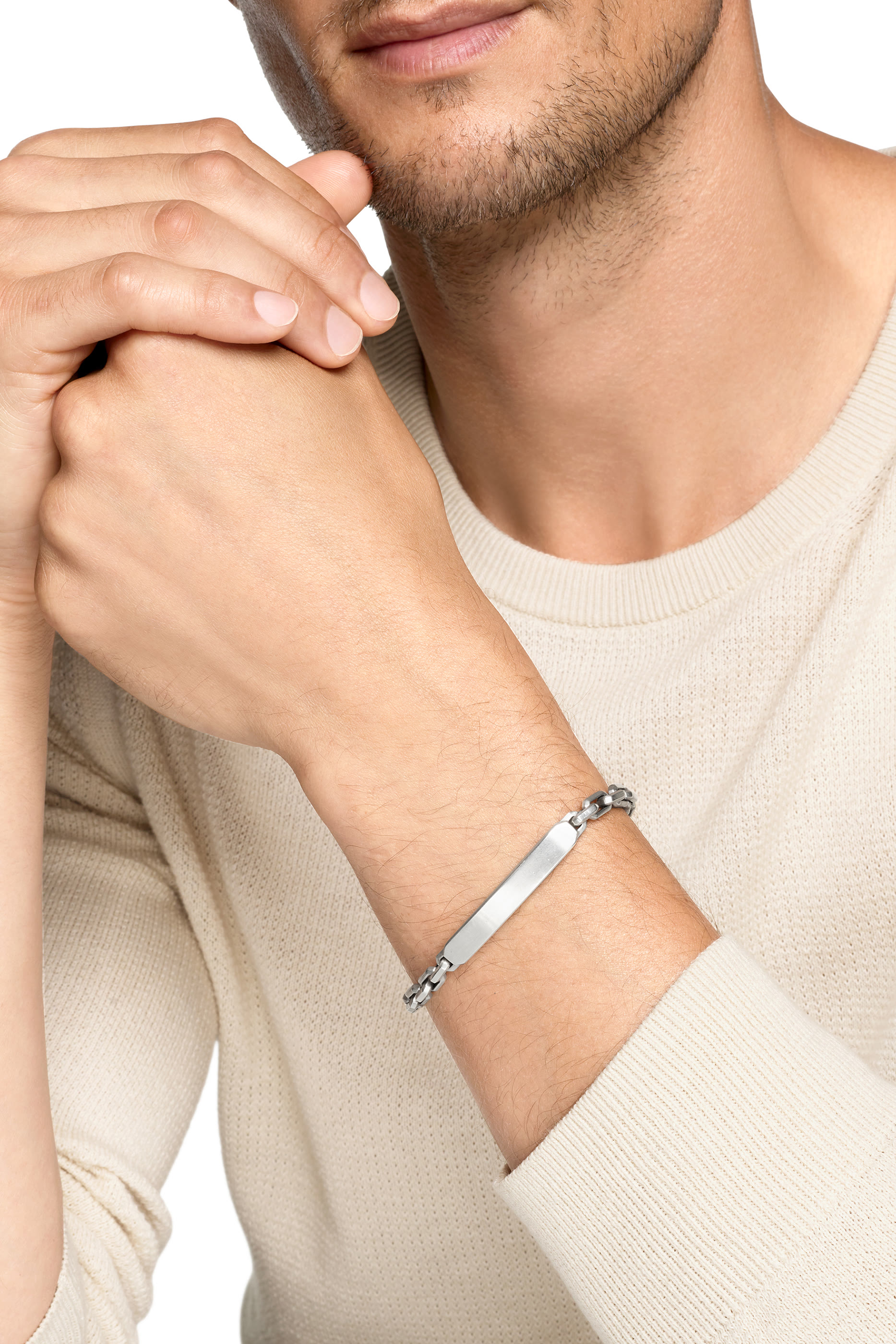 Streamline ID Bracelet, Sterling Silver