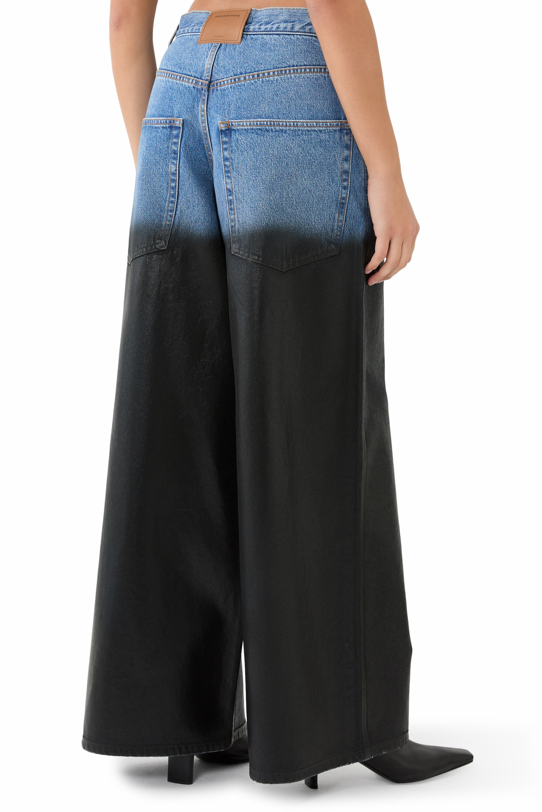 Surge Coated Wide-Leg Jeans