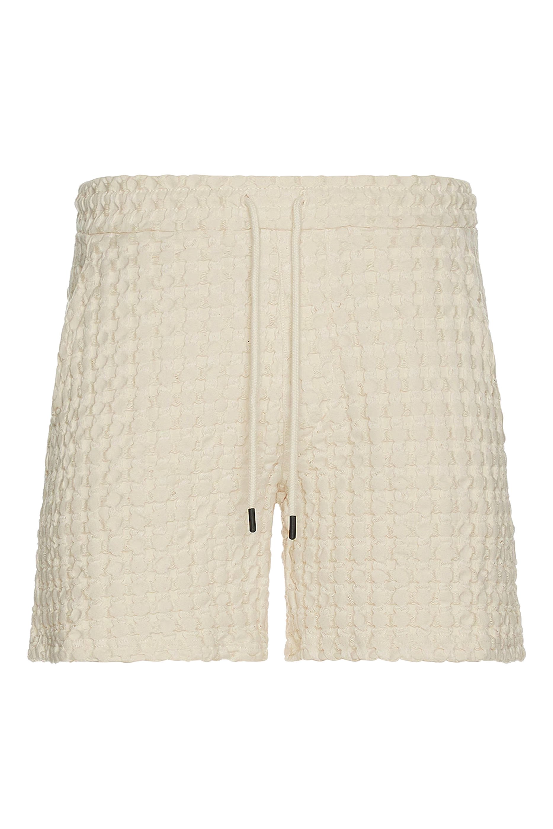 Ecru Cuba Waffle Shorts