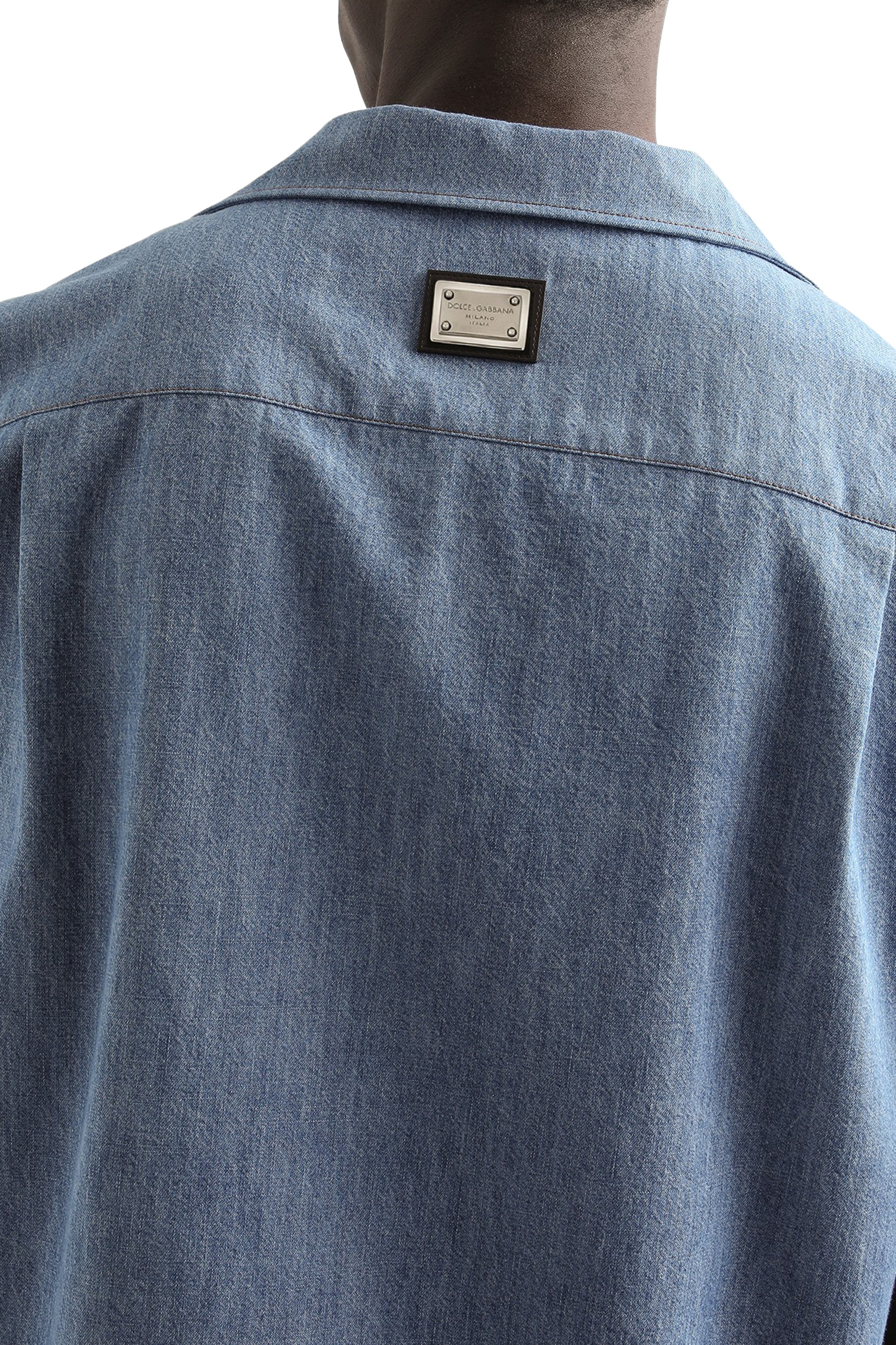 Silk and Cotton Denim Shirt