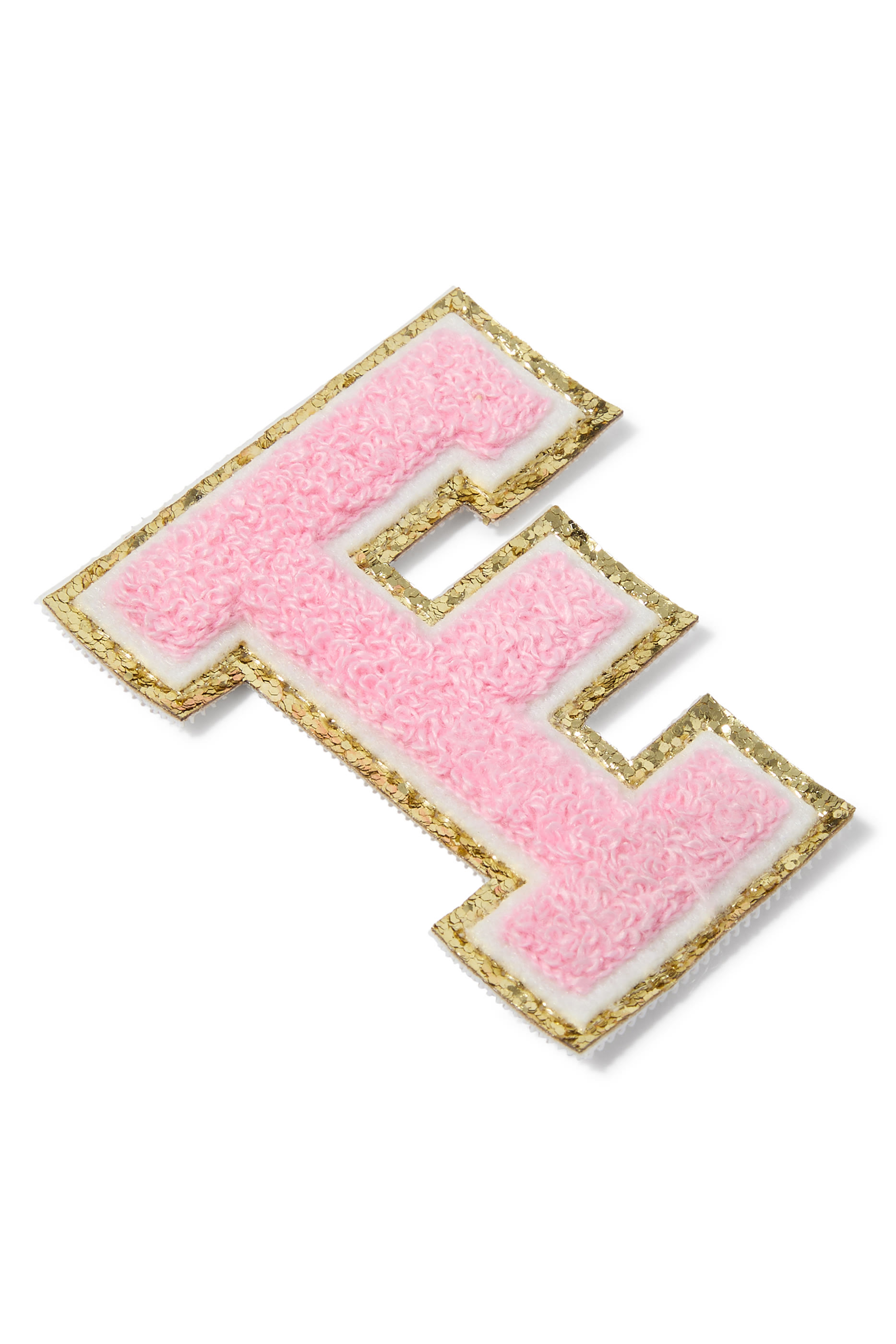 Kids 3" Chenille Sparkle F Letter Patch