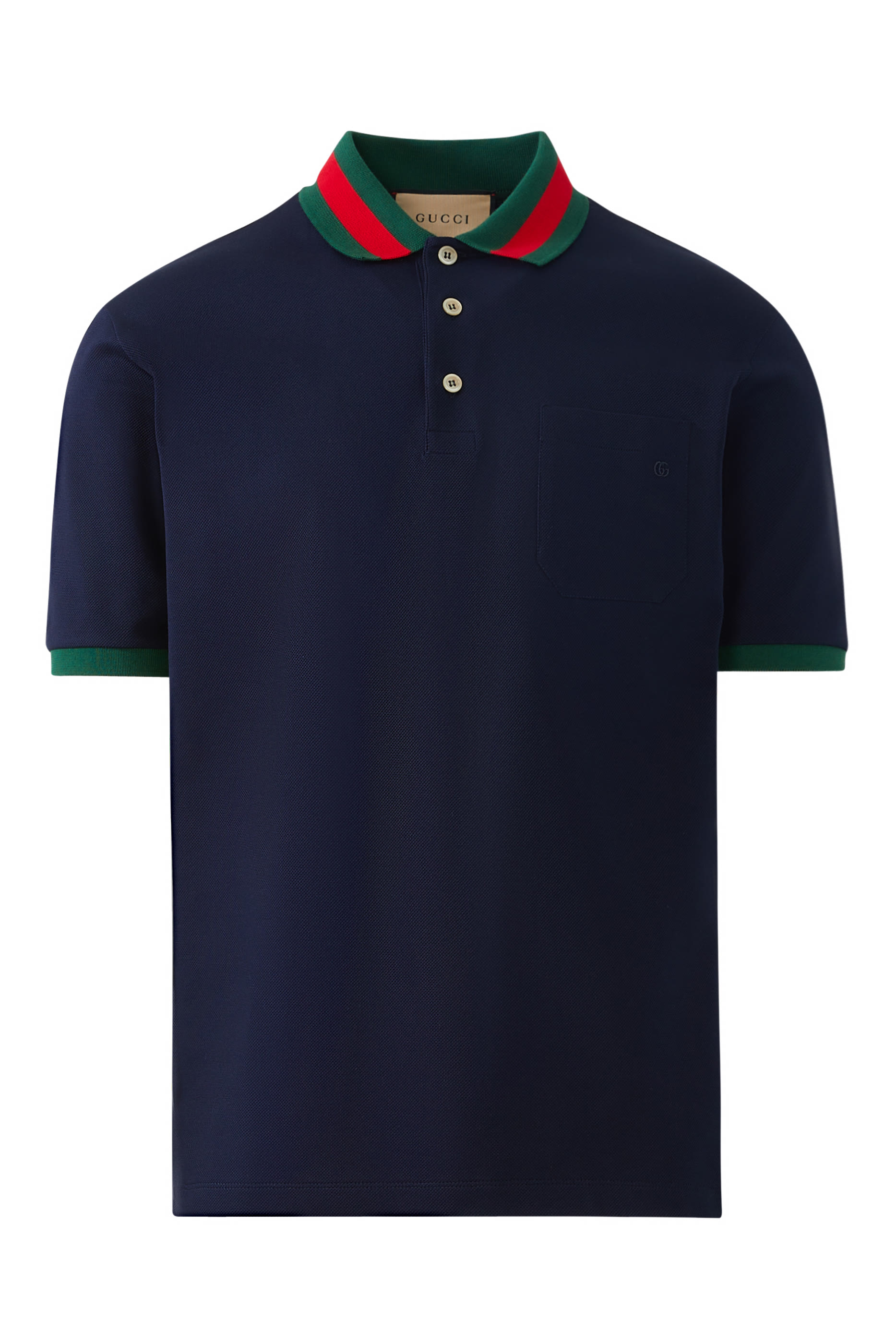 Webbed Collar Polo Shirt