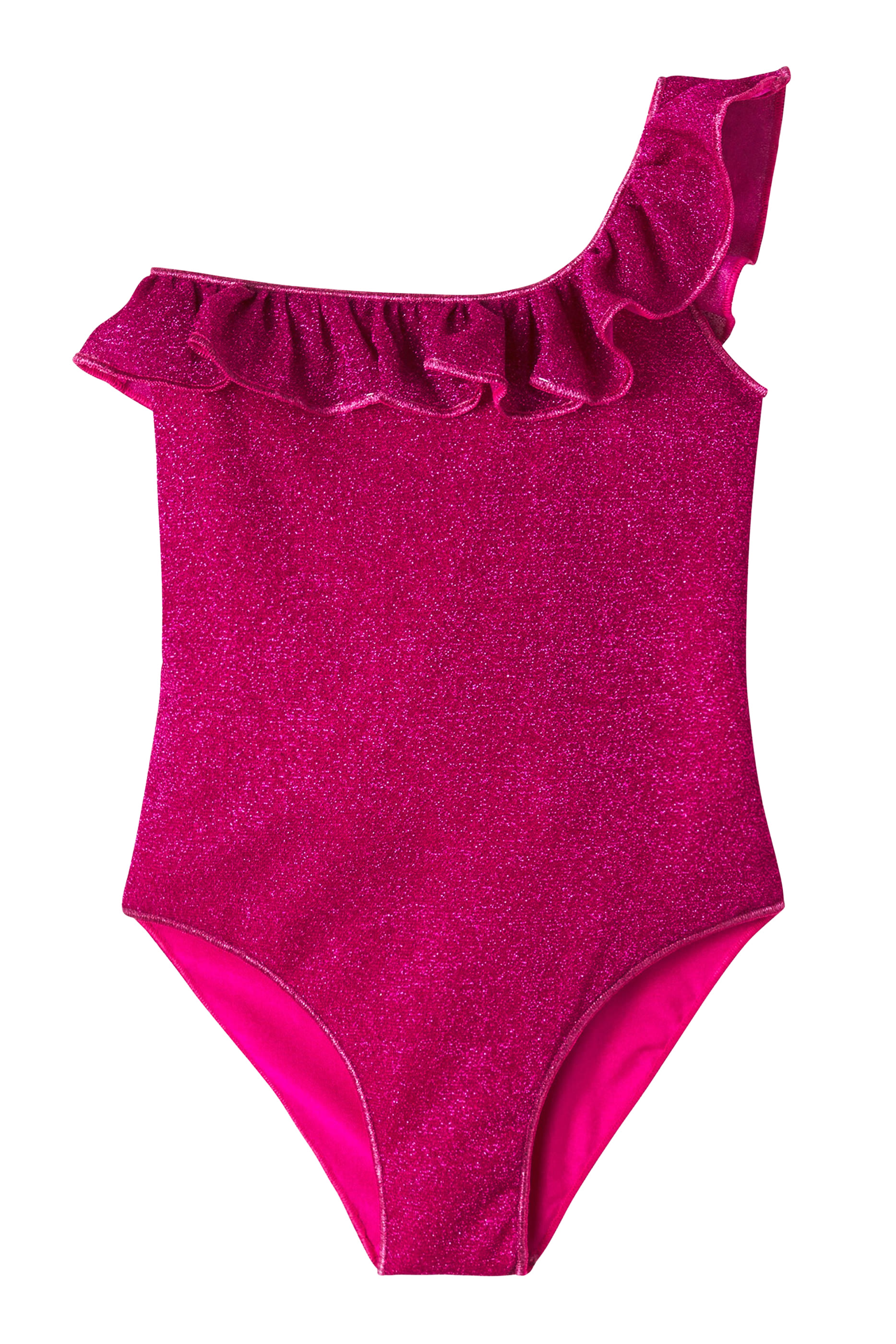 Kids Lumi&egrave;re Ruffled One-Shoulder Swimsuit
