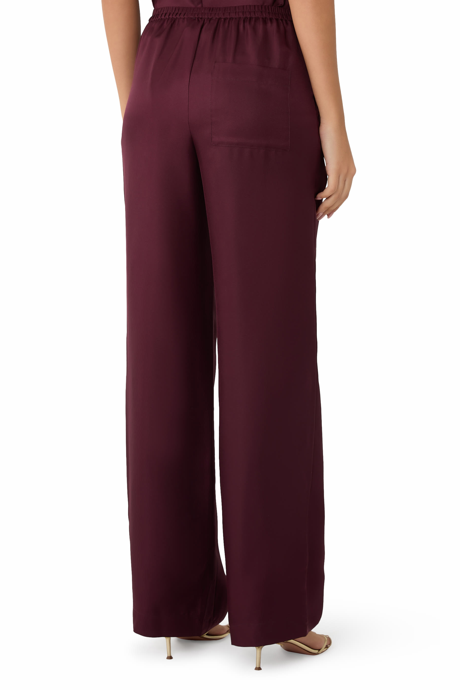 ALERA Wide-Leg Silk Trousers