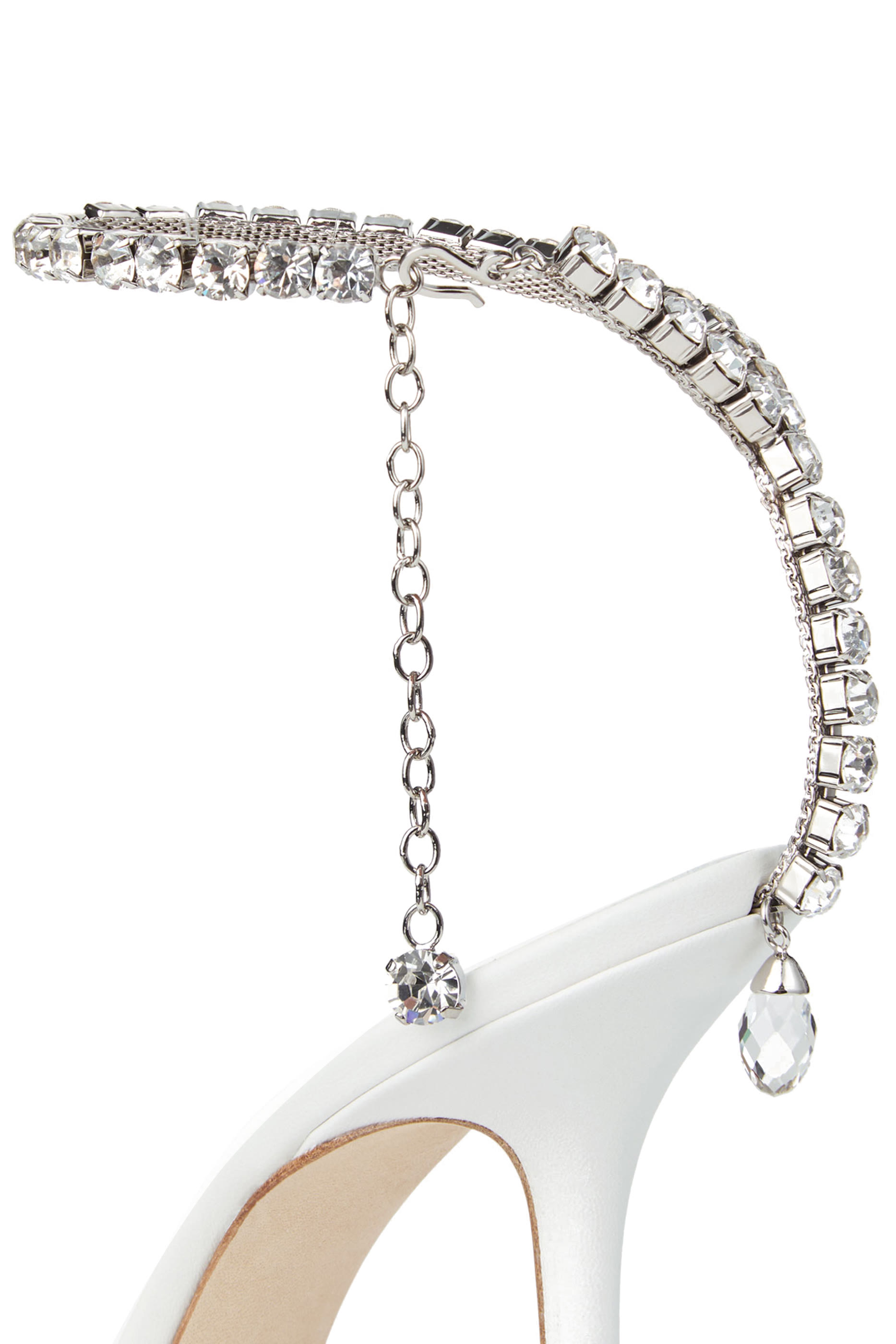 Saeda 100 Satin Pumps with Crystal Embellishment