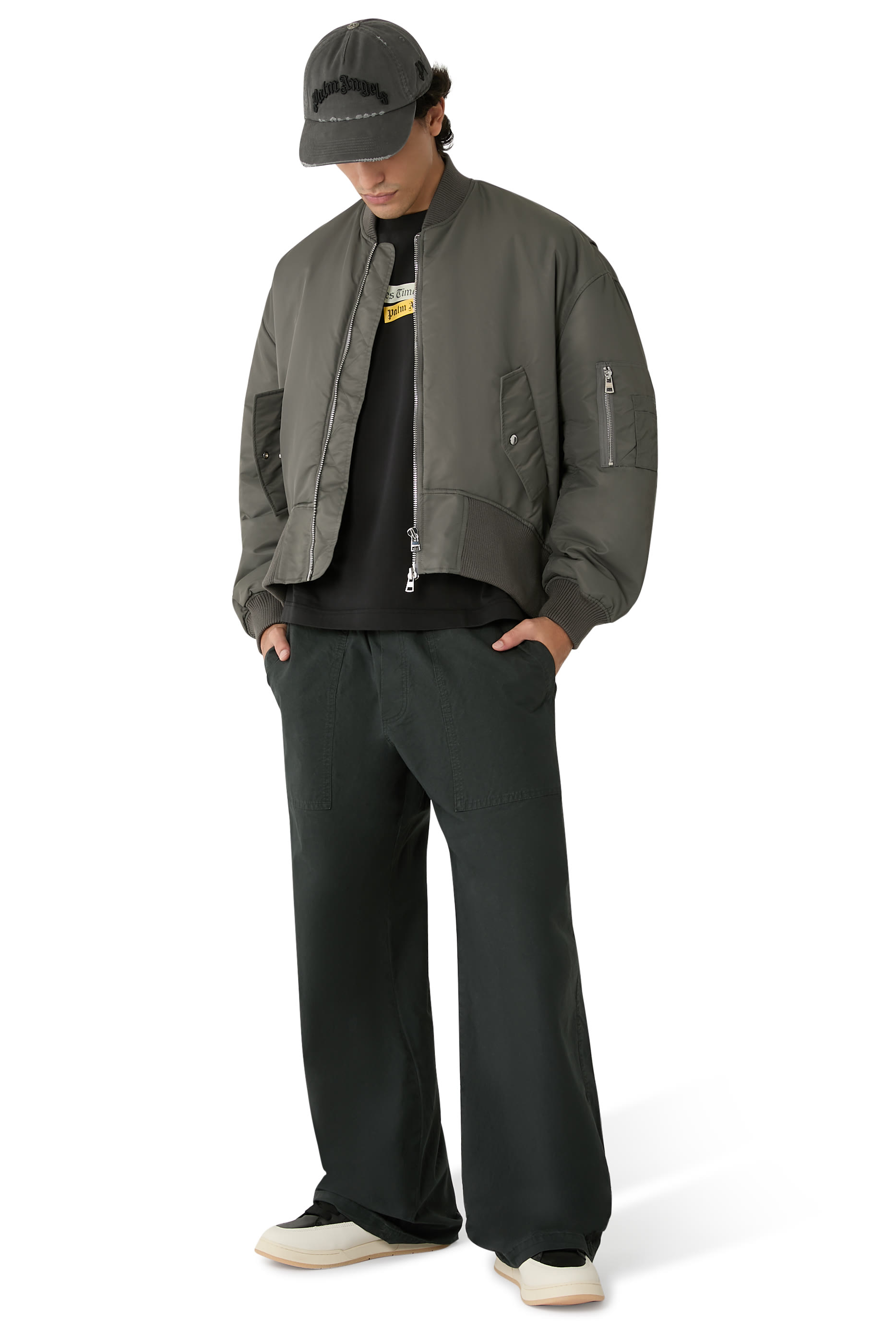 Curved Logo Loose Pants