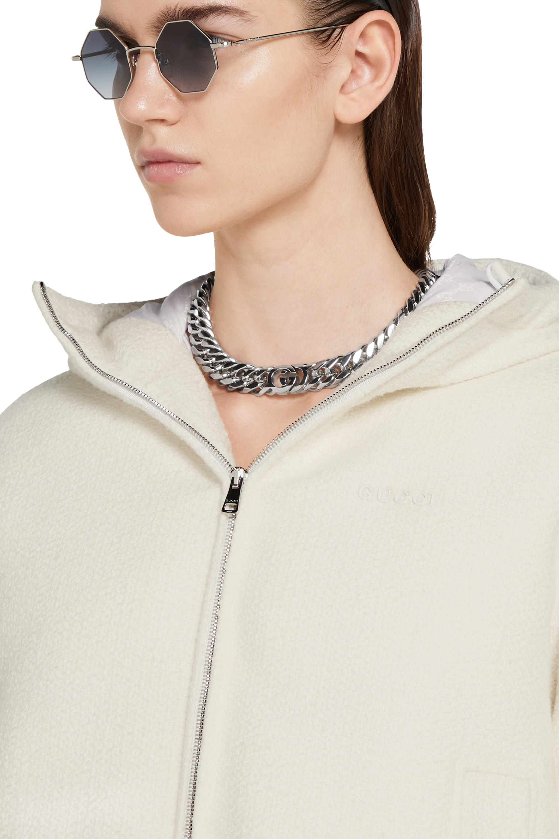 Logo Wool Boucl&eacute; Jacket