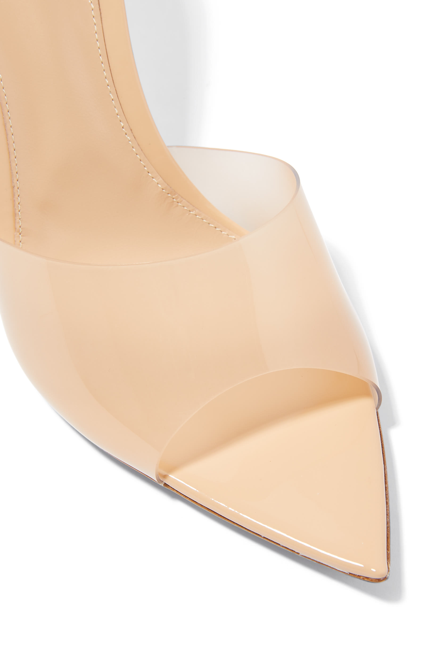 Elle 85 Plexi & Patent Leather Mules
