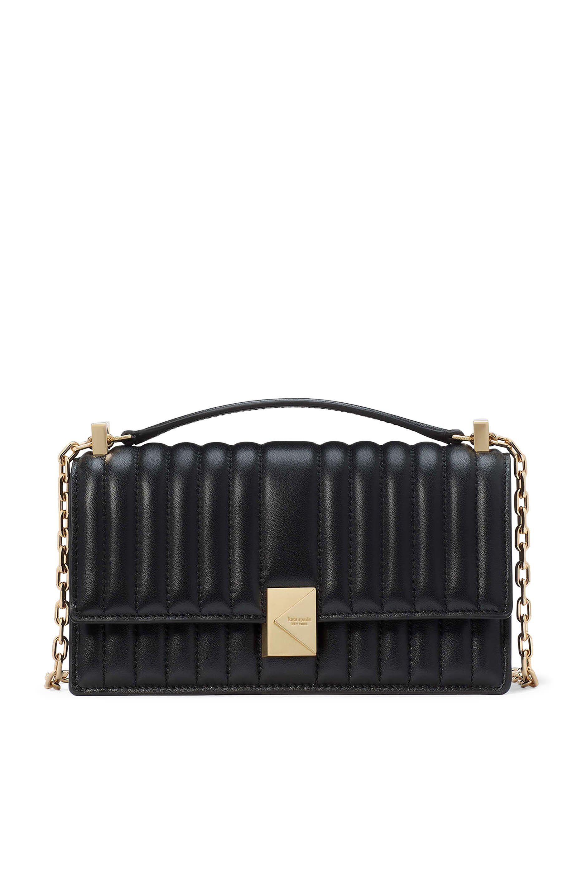 Deco Quilted Leather Mini Flap Chain Crossbody Bag